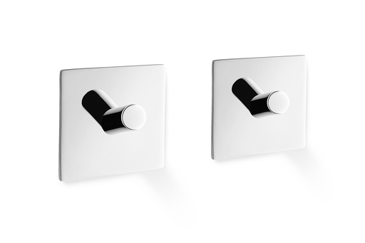 Handdoekhaak Vierkant Set/2, Hoogglanzend Duplo