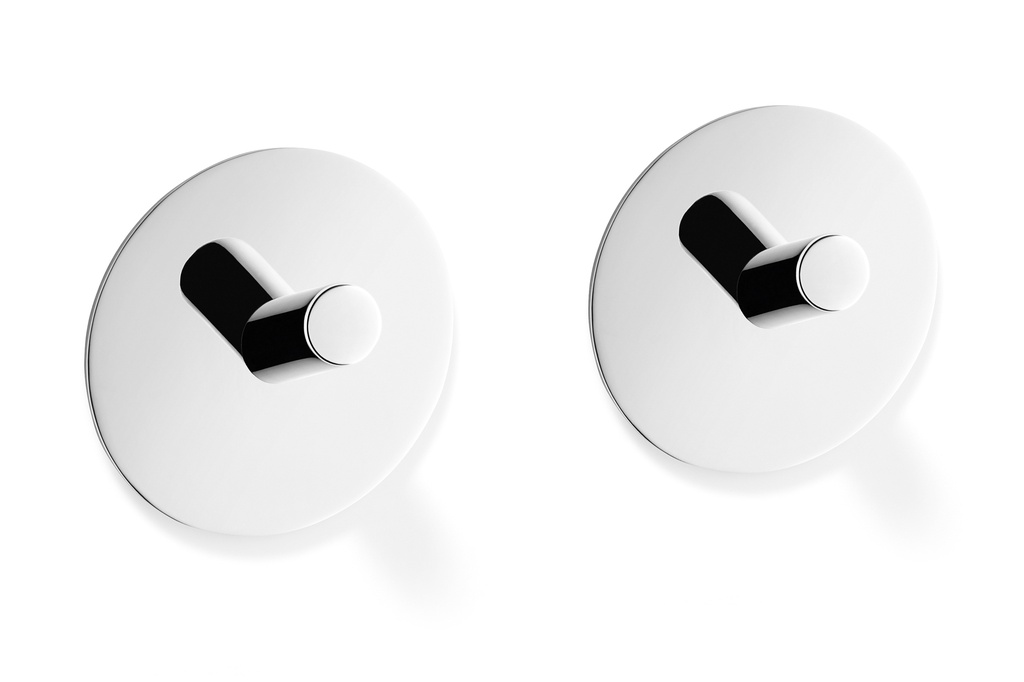 Handdoekhaak Rond Set/2, Hoogglanzend Duplo