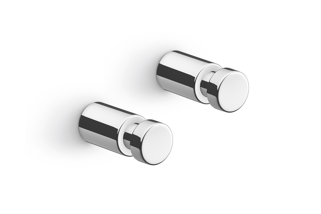 Handdoekhaak, Set/2, Ø 1,6 Cm, Hoogglanzend Aivo