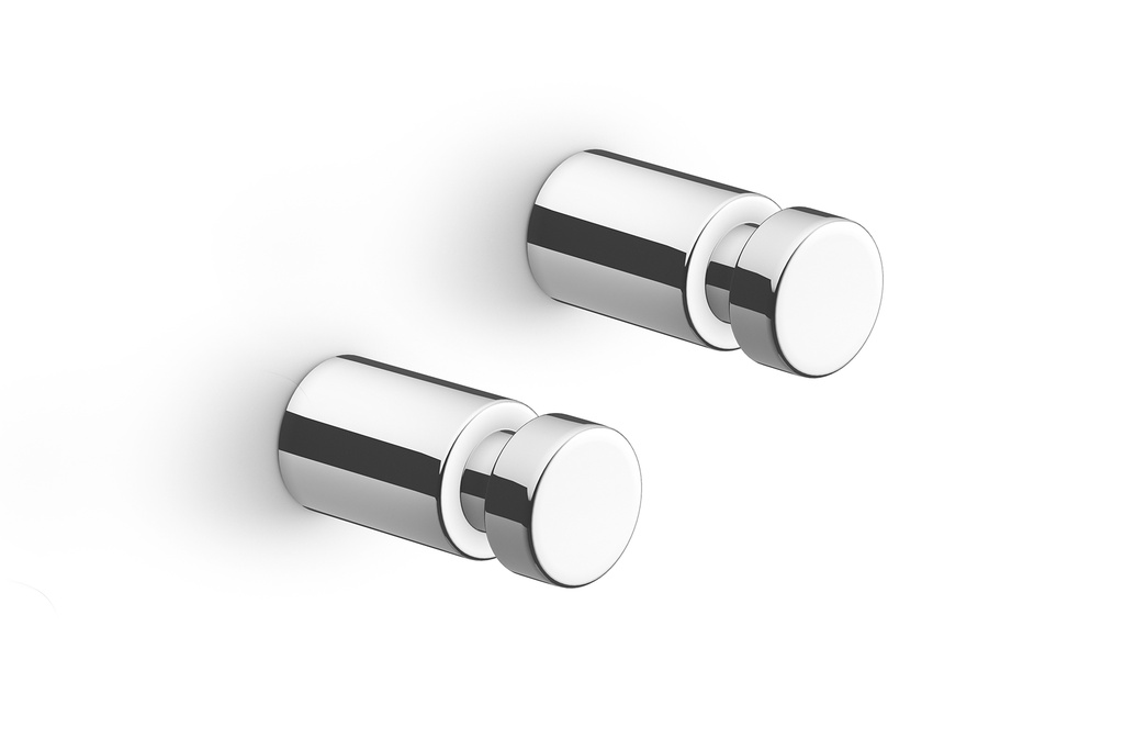 Handdoekhaak, Set/2, Ø 1,9Cm, Hoogglanzend Aivo